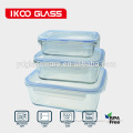Crystal Glass Food Storage Containers With Locking Lids
